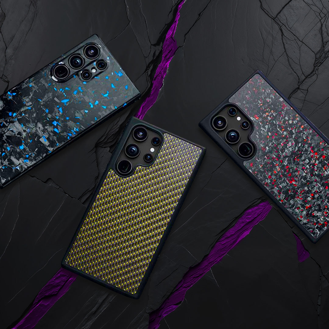 Premium Forged Carbon Fiber phone cases, front view