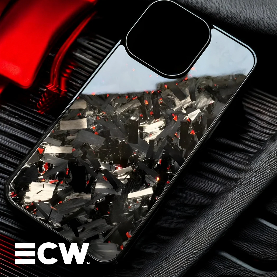 iPhone | Large Forged Carbon Fiber Case | Ruby